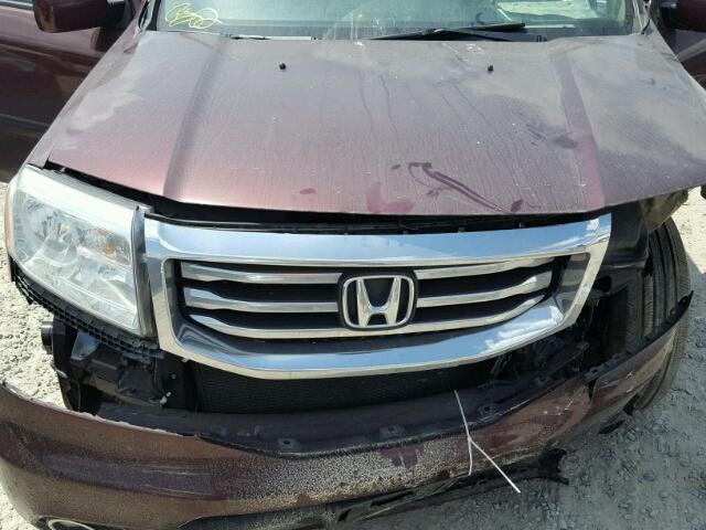 5FNYF3H7XCB008875 - 2012 HONDA PILOT EXLN PURPLE photo 7