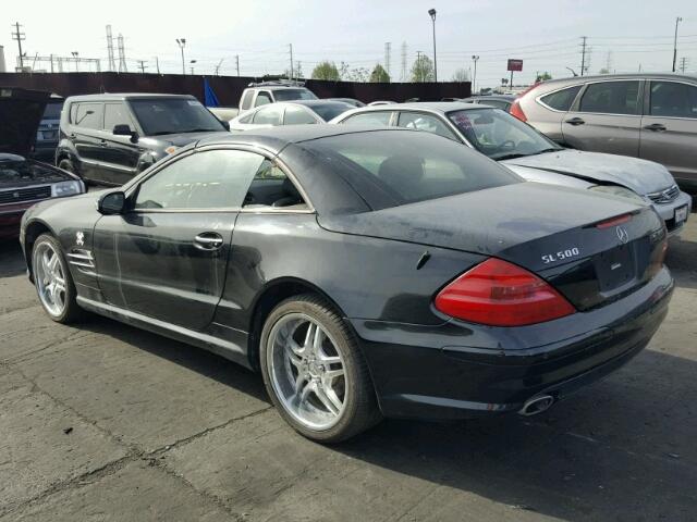 WDBSK75F13F020542 - 2003 MERCEDES-BENZ SL 500R BLACK photo 3