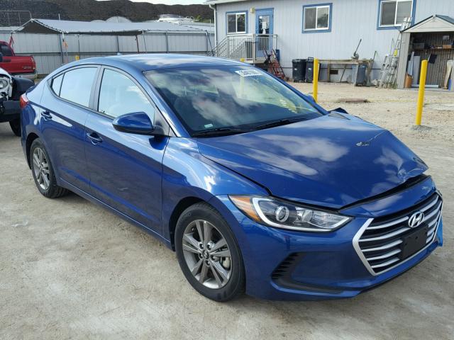 5NPD84LF0JH233320 - 2018 HYUNDAI ELANTRA SE BLUE photo 1