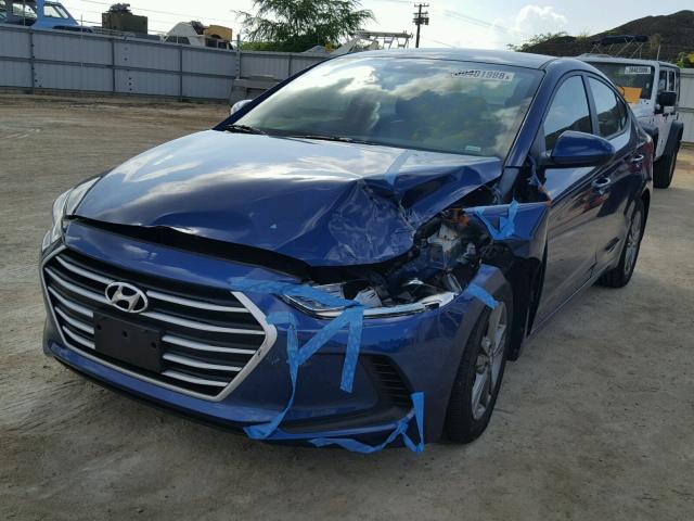 5NPD84LF0JH233320 - 2018 HYUNDAI ELANTRA SE BLUE photo 2