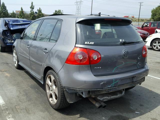 WVWHV91K07W235014 - 2007 VOLKSWAGEN NEW GTI CHARCOAL photo 3