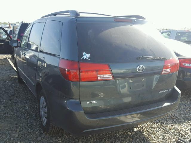 5TDZA23C45S301509 - 2005 TOYOTA SIENNA CE GREEN photo 3