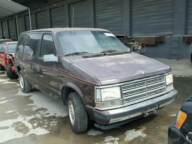 2B4FK45K1KR181668 - 1989 DODGE CARAVAN SE MAROON photo 1