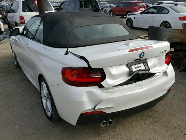 WBA1K9C57GV322154 - 2016 BMW 228 I WHITE photo 3