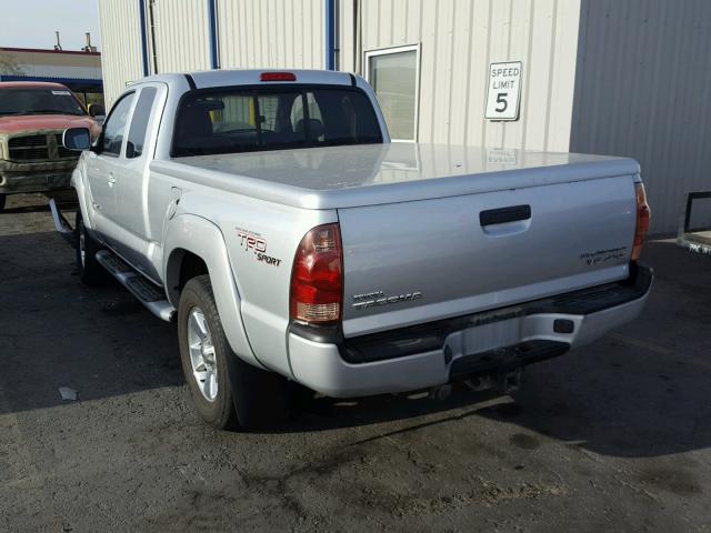 5TETU62N25Z018049 - 2005 TOYOTA TACOMA PRE SILVER photo 3