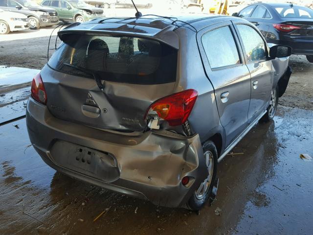 ML32A4HJ3FH054318 - 2015 MITSUBISHI MIRAGE ES GRAY photo 4