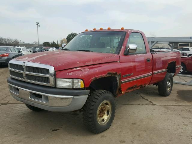 1B7KF26Z5SS153859 - 1995 DODGE RAM 2500 RED photo 2