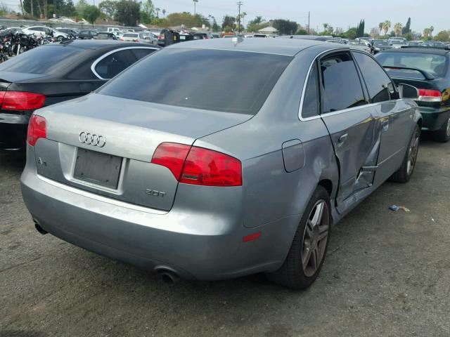 WAUAF78E87A016072 - 2007 AUDI A4 2 GRAY photo 4