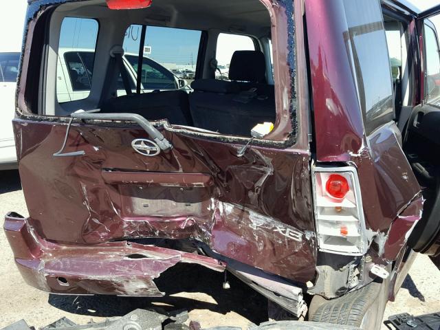 JTLKT324550208209 - 2005 TOYOTA SCION XB ბურგუნდია ფოტო 9
