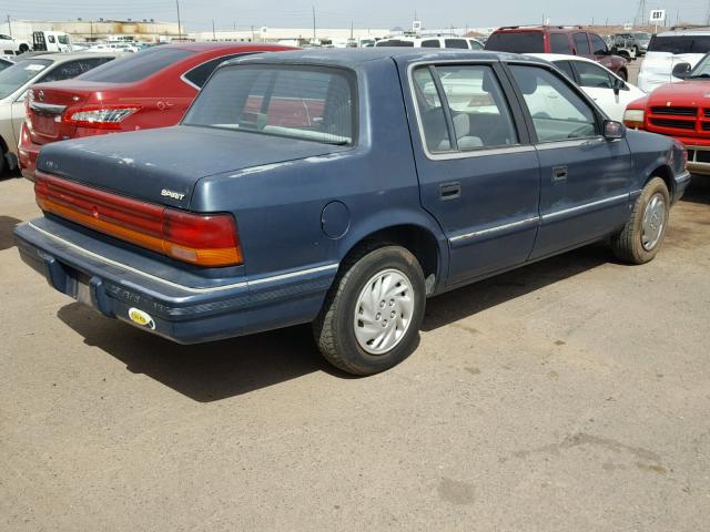 1B3AA46V0RF228507 - 1994 DODGE SPIRIT BLUE photo 4