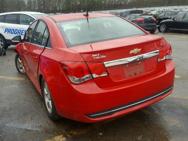 1G1PF5SC7C7387961 - 2012 CHEVROLET CRUZE LT RED photo 3