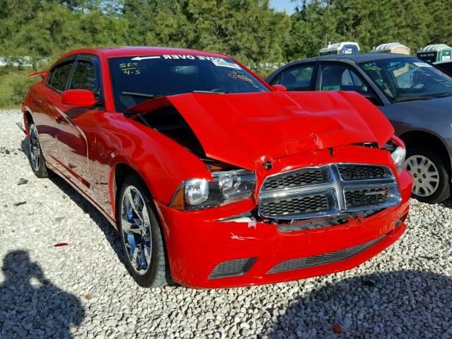 2C3CDXBG1EH353603 - 2014 DODGE CHARGER SE RED photo 1