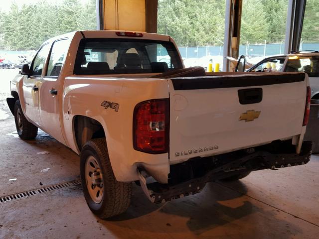 3GCPKPE74DG220136 - 2013 CHEVROLET SILVERADO WHITE photo 3