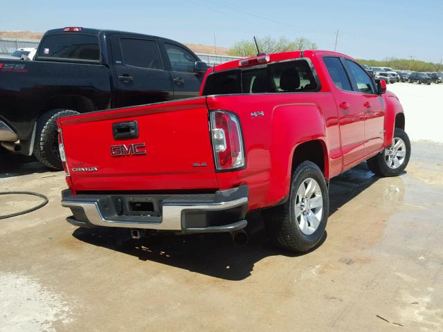 1GTP6CE17G1327421 - 2016 GMC CANYON SLE RED photo 4