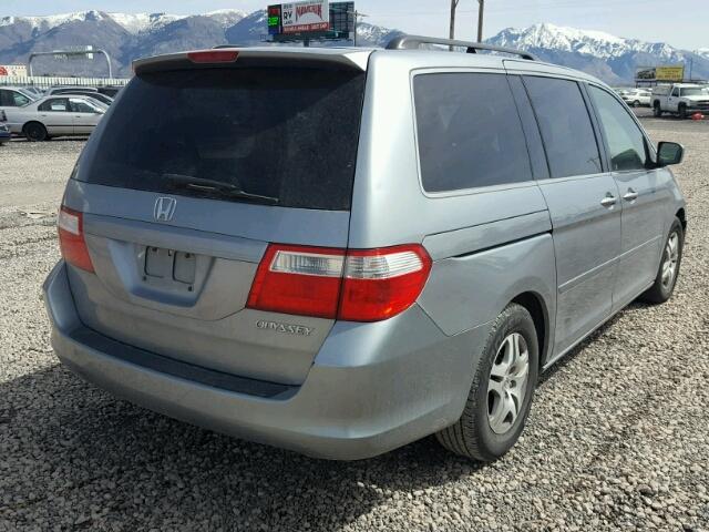 5FNRL38745B081451 - 2005 HONDA ODYSSEY EX SILVER photo 4