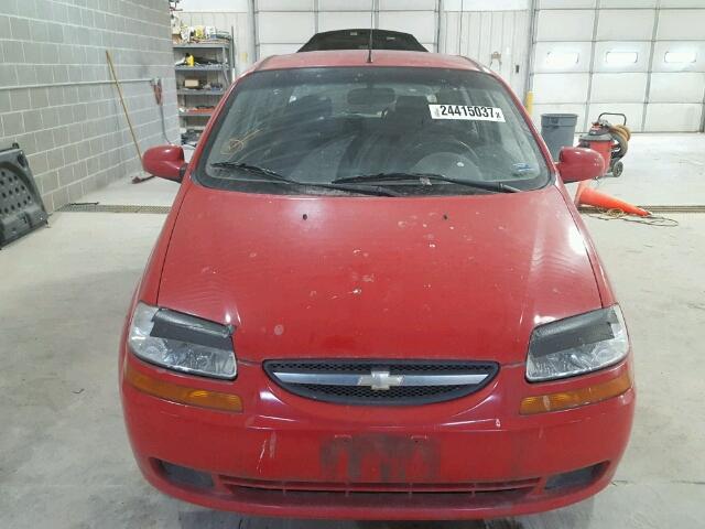 KL1TD66628B002324 - 2008 CHEVROLET AVEO BASE RED photo 9