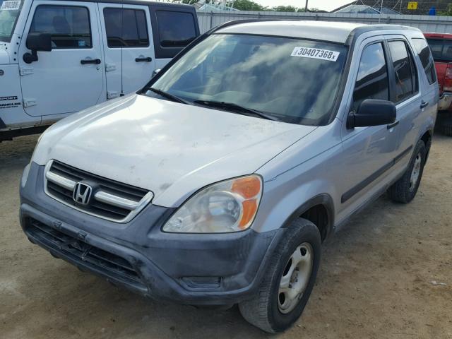 JHLRD78412C003568 - 2002 HONDA CR-V LX SILVER photo 2