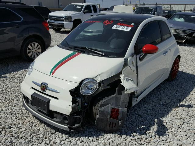 3C3CFFFH5DT573307 - 2013 FIAT 500 ABARTH WHITE photo 2