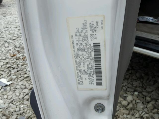 5TBRN34104S441037 - 2004 TOYOTA TUNDRA ACC WHITE photo 10