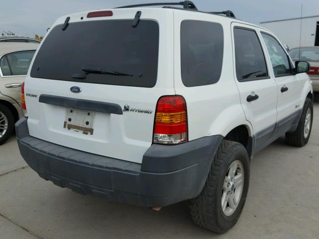 1FMCU95H25KC07677 - 2005 FORD ESCAPE HEV WHITE photo 4