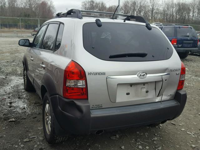 KM8JN72DX6U442120 - 2006 HYUNDAI TUCSON GLS SILVER photo 3