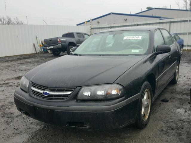 2G1WF55E949466587 - 2004 CHEVROLET IMPALA BLACK photo 2