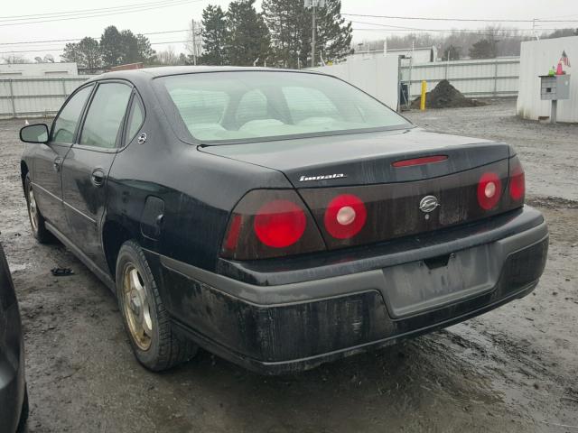 2G1WF55E949466587 - 2004 CHEVROLET IMPALA BLACK photo 3
