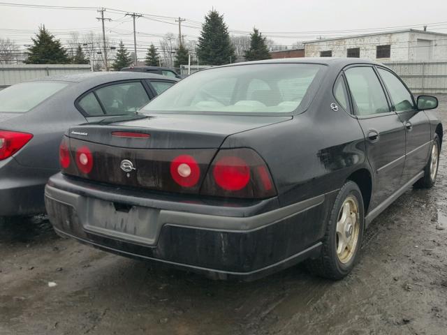 2G1WF55E949466587 - 2004 CHEVROLET IMPALA BLACK photo 4