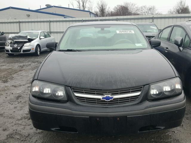 2G1WF55E949466587 - 2004 CHEVROLET IMPALA BLACK photo 9