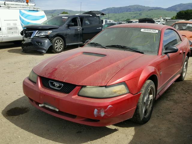 1FAFP40452F146674 - 2002 FORD MUSTANG RED photo 2