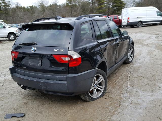 WBXPA93445WD03789 - 2005 BMW X3 3.0I BLACK photo 4