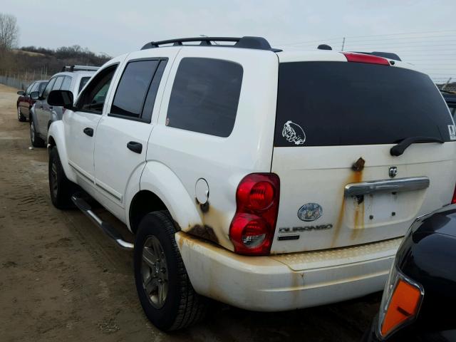 1D8HB58D65F623324 - 2005 DODGE DURANGO LI WHITE photo 3