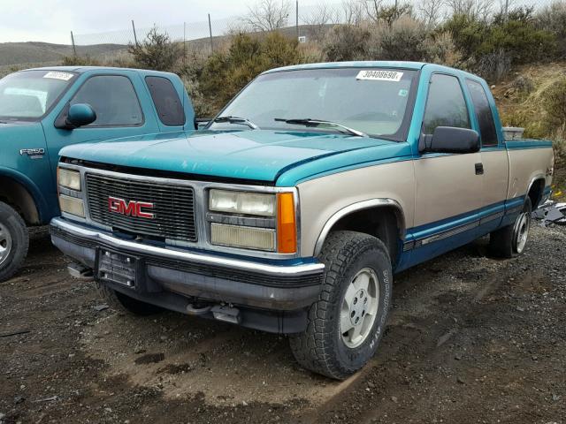 2GTEK19K1P1517400 - 1993 GMC SIERRA K15 GREEN photo 2