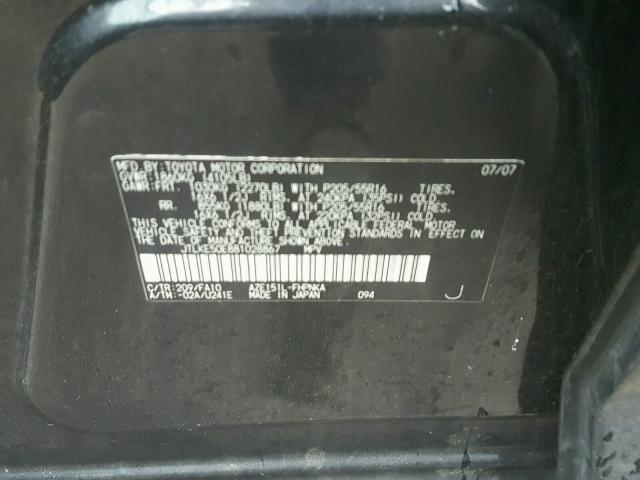 JTLKE50E881028867 - 2008 TOYOTA SCION XB 黑色 照片 10