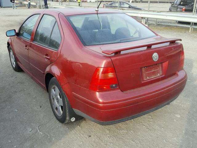 3VWSA29M3YM065518 - 2000 VOLKSWAGEN JETTA GLS RED photo 3