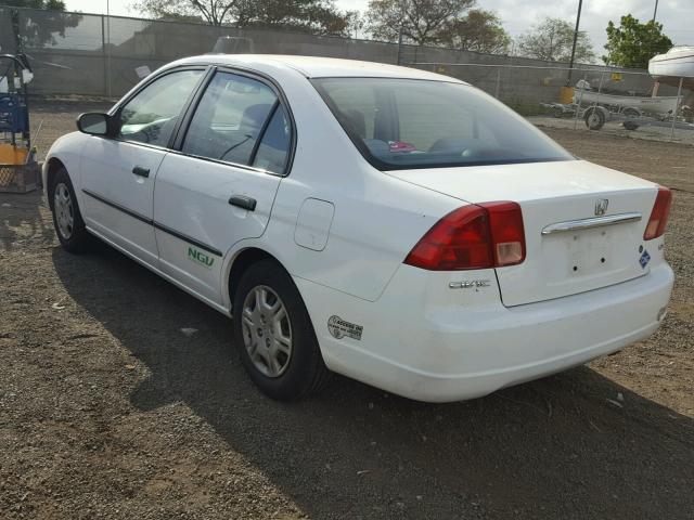 1HGEN26431L000556 - 2001 HONDA CIVIC GX WHITE photo 3