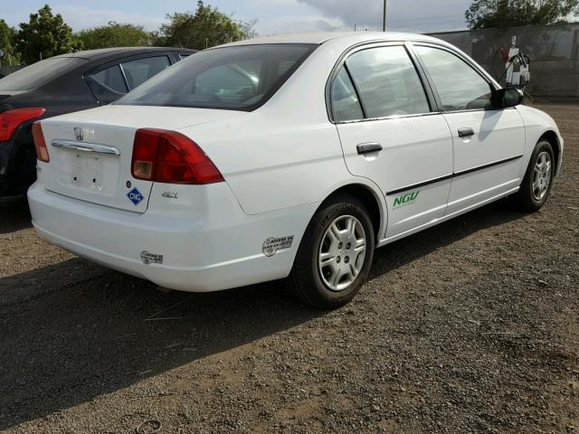 1HGEN26431L000556 - 2001 HONDA CIVIC GX WHITE photo 4