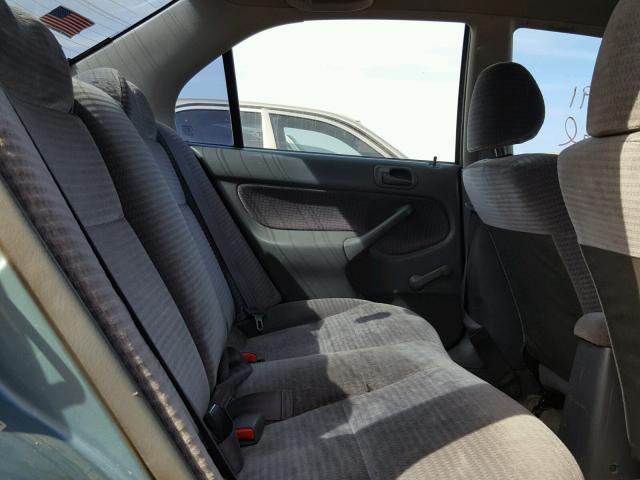 2HGEJ661XYH567203 - 2000 HONDA CIVIC BASE TEAL photo 6