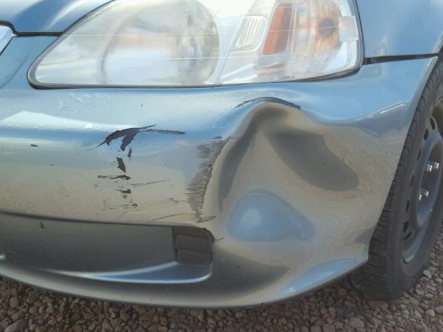 2HGEJ661XYH567203 - 2000 HONDA CIVIC BASE TEAL photo 9