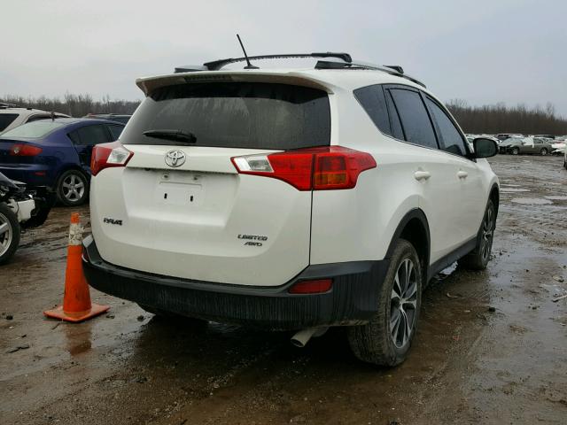 2T3DFREV5FW397332 - 2015 TOYOTA RAV4 LIMIT WHITE photo 4