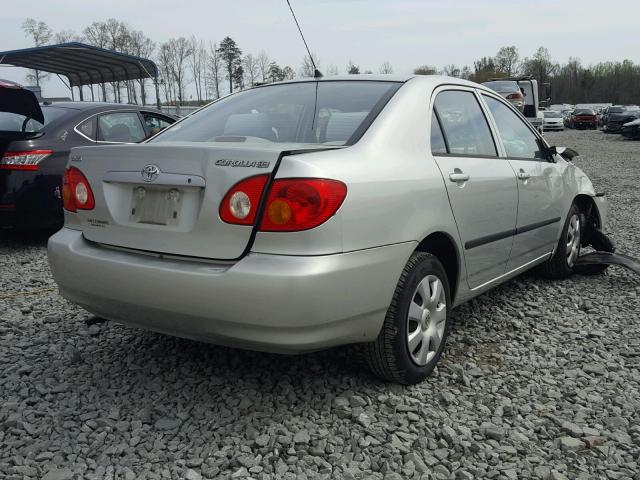 JTDBR32E742022810 - 2004 TOYOTA COROLLA CE SILVER photo 4