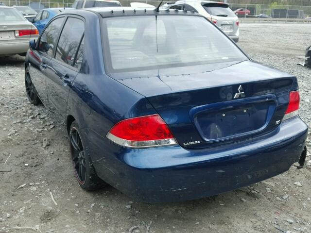 JA3AJ26E66U030801 - 2006 MITSUBISHI LANCER ES BLUE photo 3