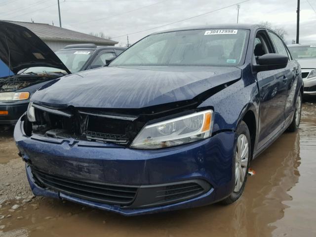 3VW1K7AJ8EM356549 - 2014 VOLKSWAGEN JETTA BASE 蓝色 照片 2