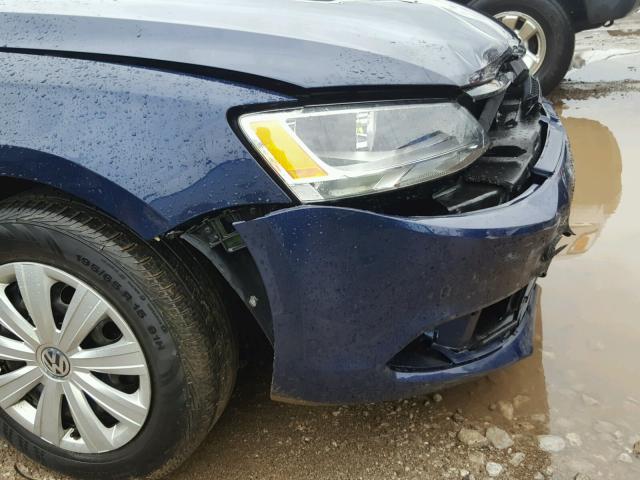 3VW1K7AJ8EM356549 - 2014 VOLKSWAGEN JETTA BASE 蓝色 照片 9