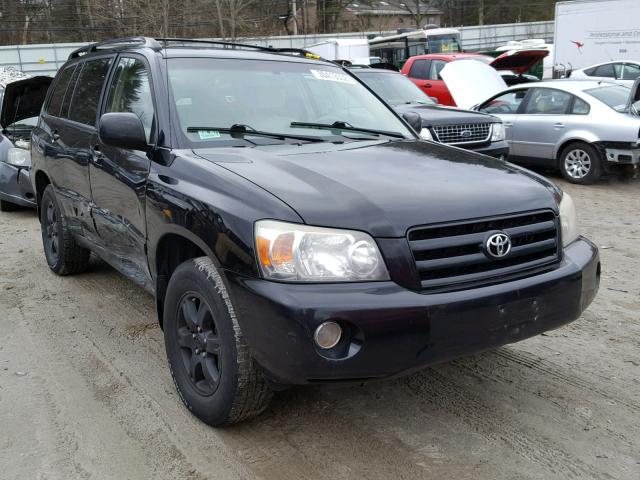 JTEDP21A050067345 - 2005 TOYOTA HIGHLANDER BLACK photo 1