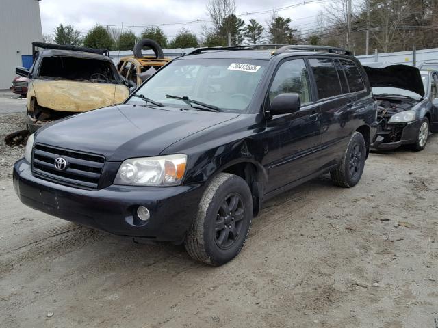 JTEDP21A050067345 - 2005 TOYOTA HIGHLANDER BLACK photo 2