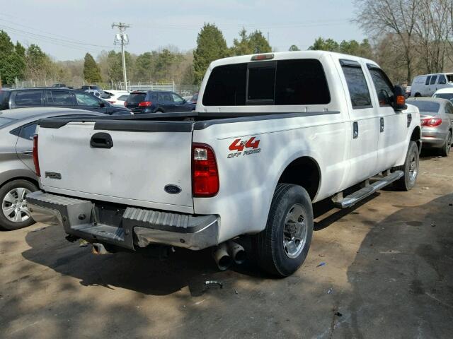 1FTSW21R28EC10324 - 2008 FORD F250 SUPER WHITE photo 4