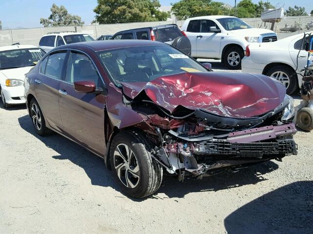 1HGCR2F38GA224610 - 2016 HONDA ACCORD RED photo 1