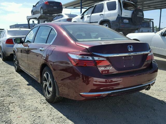 1HGCR2F38GA224610 - 2016 HONDA ACCORD RED photo 3