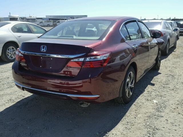 1HGCR2F38GA224610 - 2016 HONDA ACCORD RED photo 4